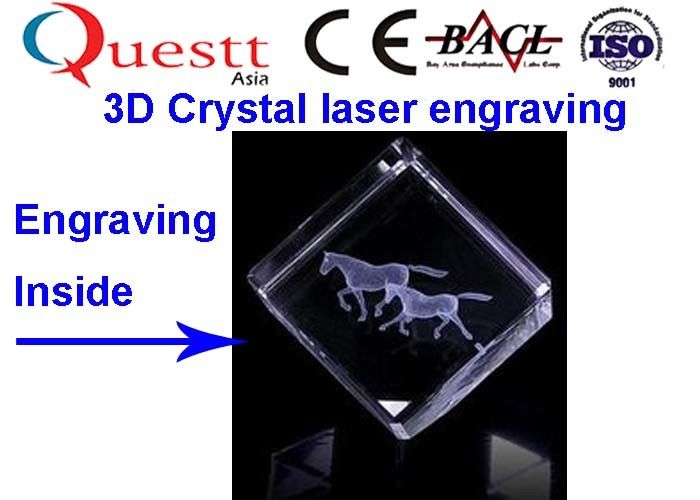 Inner Engraving Portable Laser Machine , 3D Glass Engraving Machine With 40-80μM Spot Size