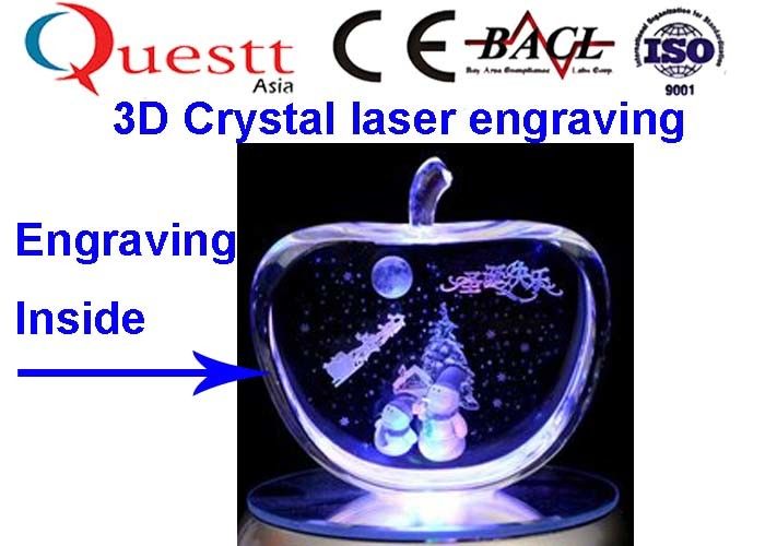 Low Running Cost 3D Crystal Laser Engraving Machine 0.07-0.12mm Engraving Dot Pitch