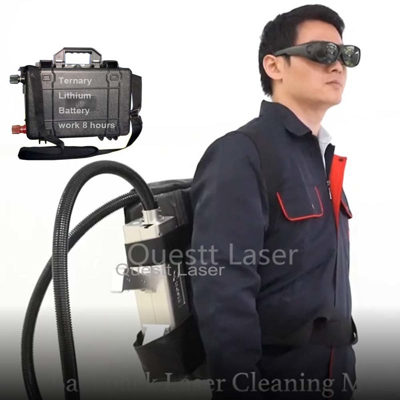 Backpack 50W Battery Laser Cleaning Machine For Removing Rust