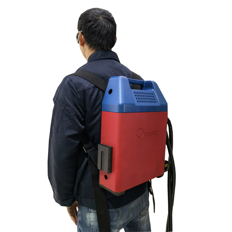 Air Cooling 50 Watt Backpack Laser Cleaning Machine For Rust Removal