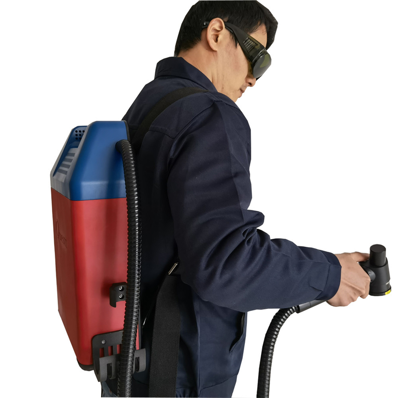 50W Handheld Backpack Laser Cleaning Machine For Graffiti