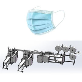 Flat Disposable 3 Ply Nonwoven Mask Making Machine