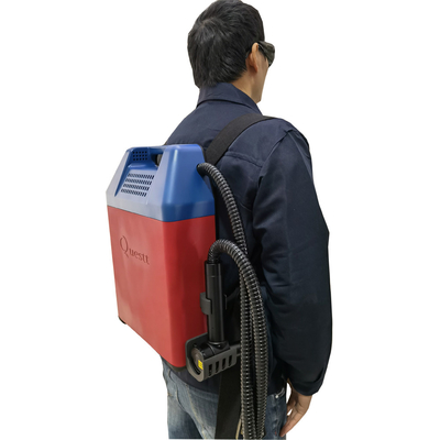 50W Backpack Laser Rust Removal Machine For Cleaning Roof/Bridge/Wall Outside With Battery