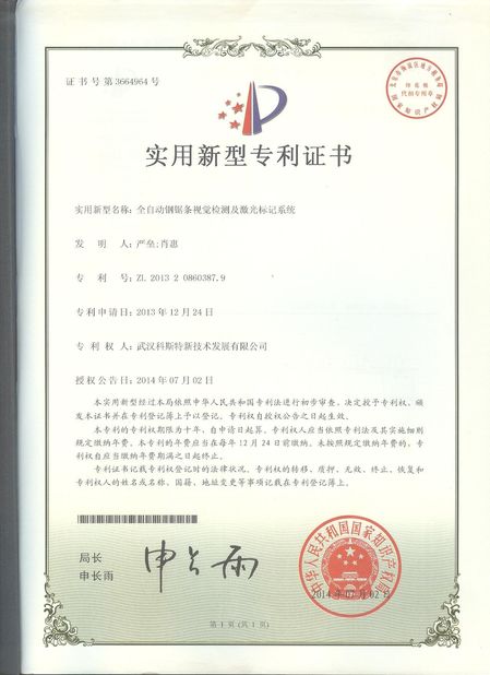 China Wuhan Questt ASIA Technology Co., Ltd. certification