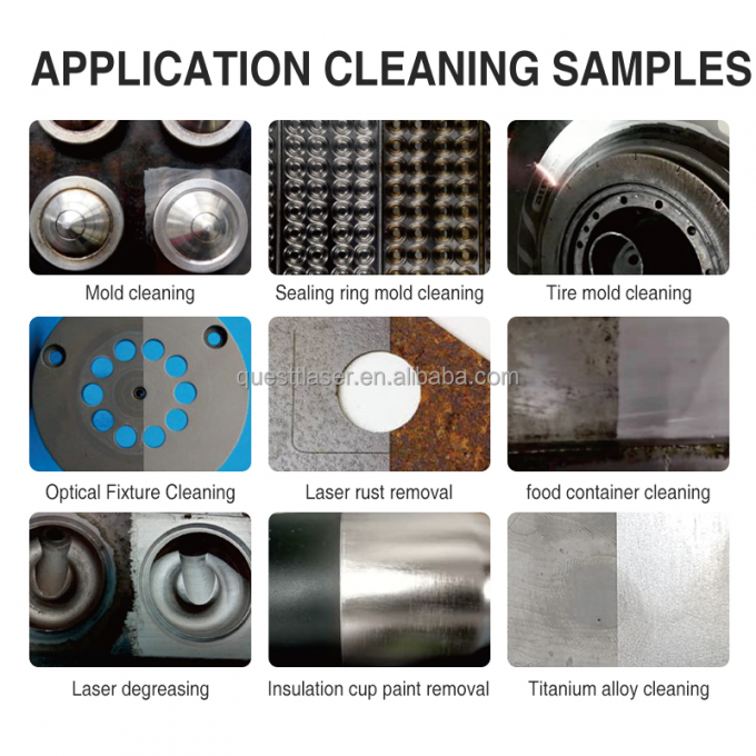 Pulse 200w 300w Suitcase Fiber Laser Cleaning Machine Rust Removal Machine 10